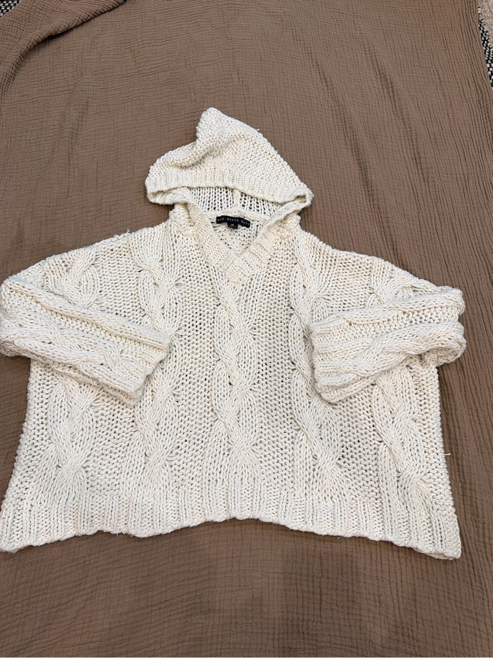 Women’s cable knit hoodie